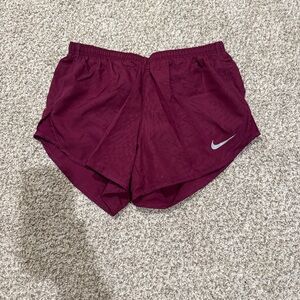 Nike Women's Burgundy Athletic Shorts